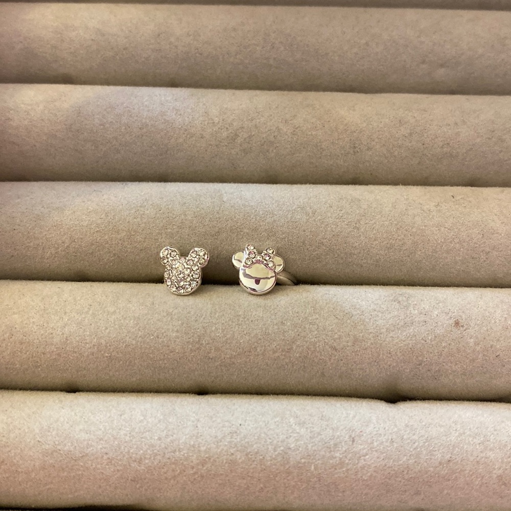 Mickey Mouse and Minnie Mouse ring size 8